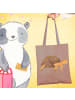 Mr. & Mrs. Panda Tote Bag Schildkröte MHerzieren ohne Spruch in Braun Pastell