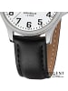 Regent Analog-Armbanduhr Regent Lederarmband schwarz mittel (ca. 36mm)