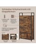 VASAGLE Schuhschrank Barnet in Braun-Schwarz - (B)80 x (H)131 x (T)30 cm