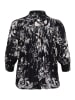 KAFFE curve Langarm - Hemd KCmona Regular fit in Black/White Painted Flower