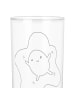 Mr. & Mrs. Panda Wasserglas Spiegelei Ei mit Spruch in Transparent