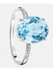 Diamant L'éternel Ring aus 375 Weißgold mit Diamant mit Topas