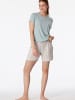 Schiesser Pyjamashorts Mix+Relax in beige, blau