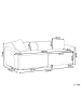 Beliani 3-Sitzer Sofa KORIO in Grau/Schwarz - (W) 216 x (H) 72 x (L) 86 cm