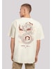 F4NT4STIC Heavy Oversize T-Shirt Drache Feuer Japan in sand