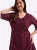 sheego Webkleid in burgund