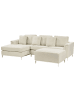Beliani 2-tlg Ecksofa OSLO in Beige/Silber