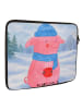 Mr. & Mrs. Panda Laptop Tasche Schweinchen Glühwein Design ohne ... in Weiß
