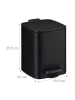relaxdays Kosmetikeimer in Schwarz - 6 Liter