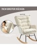 HOMCOM Schaukelstuhl in Beige 71L x 98,5B x 97H cm