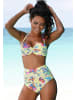 Sunseeker Highwaist-Bikini-Hose in gelb-bunt