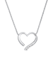 Elli DIAMONDS  Halskette 925 Sterling Silber Diamant, Herz in Silber