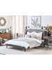 Beliani Doppelbett COLMAR in Grau/Braun - (W) 150 x (H) 107 x (L) 215 cm