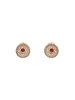 gaya Women Earrings in Rose Gold Red Multicolor