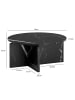 KADIMA DESIGN Couchtisch 60x60x33 cm Sofatisch in Marmor-Optik Modern, in Schwarz