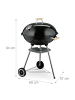 relaxdays Kugelgrill in Schwarz - Ø 54 cm
