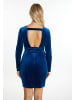 faina Damen Glitzerndes Samtkleid in Smaragd Blau