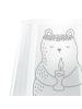 Mr. & Mrs. Panda Windlicht Glas Bär Kommunion ohne Spruch in Transparent