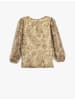KOTON BLUSE LS in Braun Gemustert