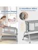 COSTWAY 4 in 1 Babywiege in Grau