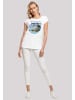 F4NT4STIC Extended Shoulder T-Shirt YES Chrome Island in weiß