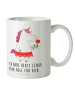 Mr. & Mrs. Panda Kindertasse Einhorn Dame mit Spruch in Weiß