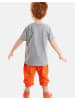 Denokids Set Orange Tiger in Grey Melange