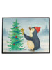 Mr. & Mrs. Panda Schreibtischunterlage Pinguin Weihnachtsbaum De... in Weiß