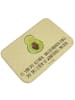 Mr. & Mrs. Panda Badematte Avocado Kern mit Spruch in Gelb Pastell