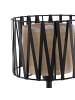 Licht-Erlebnisse Tischlampe Ø 20 x (H)37 cm in Schwarz Braun