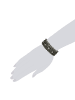 Rafaela Donata Perlen-Armband Muschelkernperle in grau/schwarz
