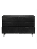 home24 home24 Skandinavisches Sideboard aus edlem Echtholzfurnier mit 6 Schubladen Wohnen in Eiche Schwarz