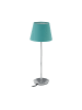 relaxdays Tischlampe in Türkis/ Silber - (H)47 x Ø 17 cm
