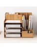 relaxdays Dokumentenablage in Dunkelbraun - (B)37 x (H)28 x (T)29 cm