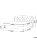 Beliani Doppelbett BORDEAUX in Grau/Schwarz - (W) 189 x (H) 106 x (L) 221 cm