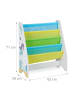 relaxdays Kinder Bücherregal Meerjungfrau in Bunt - (B)62 x (H)71 x (T)29 cm
