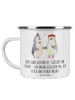 Mr. & Mrs. Panda Camping Emaille Tasse Hochzeitsfeier Freude mit... in Weiß