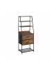 relaxdays Vintage Regal in Schwarz/ Braun - (B)60 x (H)164 x (T)41,5 cm