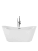 Beliani Freistehende Badewannen ANTIGUA in Weiß/Silber - (W) 75 x (H) 72 x (L) 150 cm