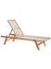 Beliani Gartenliege PROSSEDI in Beige/Braun - (W) 64 x (H) 35 x (L) 190 cm