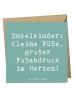 Mr. & Mrs. Panda Grußkarte Spruch Enkelkinder Fußabdruck mit Spruch in Meeresbrise
