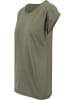 Urban Classics Urban Classics Damen Ladies Extended Shoulder Tee in olive