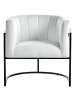 Beliani Sessel LARVIK II in Weiß/Schwarz - (W) 73 x (H) 72 x (L) 66 cm