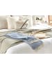 Beliani Kuscheldecke TILMI in Blau/Weiß - (W) 130 x (H) 1 x (L) 160 cm