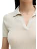 Marc O'Polo Geripptes Strick-Polo slim in Grey Silk