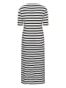 KAFFE curve Kleid KChellen Regular fit in Chalk/Black Stripes