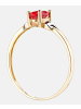 Diamant L'éternel Ring aus 375 Gelbgold mit Zirkonia mit Rubin