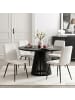 home24 Polsterstuhl EUPO 4er-Set in Creme