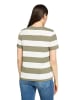 Betty Barclay Ringelshirt mit Tunnelzug in Khaki/Cream