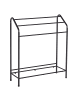 Beliani Handtuchständer MURIVA in Schwarz/Braun - (W) 72 x (H) 85 x (L) 27 cm